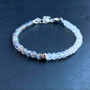 Moonstone Labradorite Bracelet Sterling Silver
